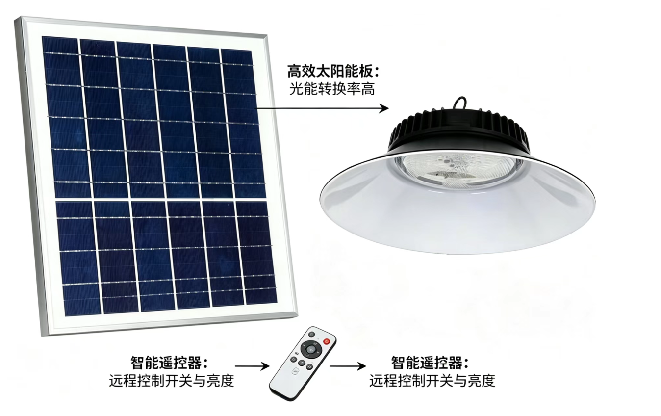 太阳能工矿灯 太阳能飞碟灯 