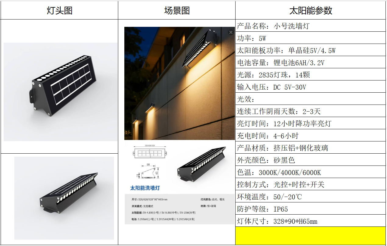 太阳能户外洗墙灯 洗墙灯
